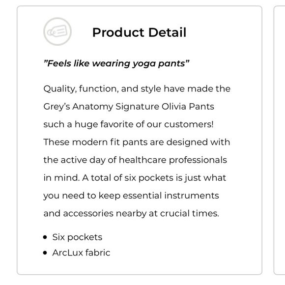 Grey’s Anatomy Olivia 6 Pocket Elastic Waist Pants - Picture 11 of 12